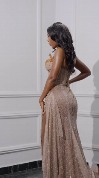 Gorgeous Mermaid Spaghetti Straps Floor Length Sequin Slit Prom Dress