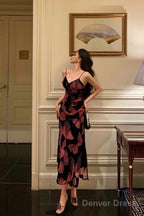 Gorgeous Mermaid Spaghetti Straps Pink Black Date Night Dress Prom Dresses Birthday Outfits