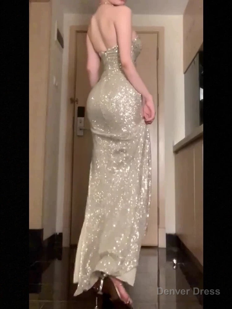 Gorgeous Mermaid Sweetheart Sequin Prom Dress Birthday Outfits