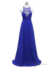 Gorgeous O-Neck Evening Dresses Sexy A Line Prom Dresses See Through Back