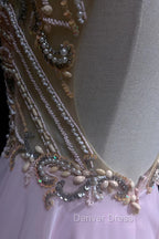 Gorgeous Pink A-Line Tulle High Neck Chiffon Long Beaded Backless Prom Dresses Retro Wedding Birthday Dresses