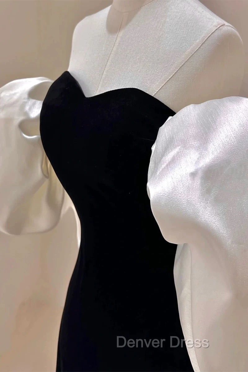 Gorgeous Sheath Off The Shoulder Black Velvet Prom Dress Birthday Outfits