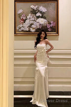 Gorgeous Sheath Sweetheart Chiffon Sleeveless Date Night Dress White Chiffon Prom Dresses Birthday Outfits