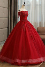 Gorgeous Strapless Burgundy Lace Beaded Long Prom Dress, Lace Burgundy Prom Dresses, Burgundy Lace Ball Gowns