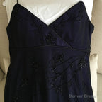 Gorgeous Straps Navy Blue V Neck Prom Dress Chiffon Beaded Prom Dresses Prom Gowns