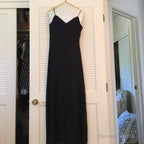 Gorgeous Straps Navy Blue V Neck Prom Dress Chiffon Beaded Prom Dresses Prom Gowns