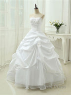 Gorgeous Sweetheart Beaded Ball Gown Lace Up Wedding Dresses