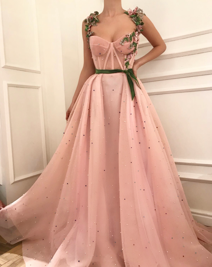Gorgeous Unique Prom Dress,A-Line Prom Dress,Tulle Prom Dresses