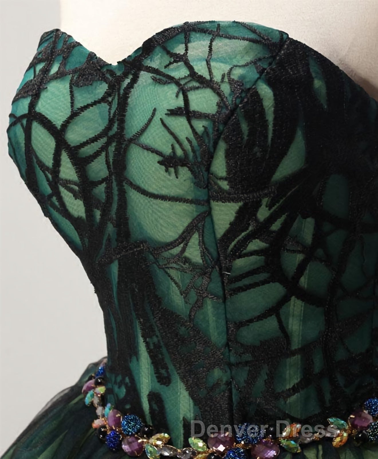 Stylish Tulle Lace Short Prom Dresses, Cute Evening Dresses Secondary image