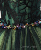 Stylish Tulle Lace Short Prom Dresses, Cute Evening Dresses