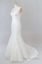 Graceful Illusion Appliques Mermaid Wedding Dresses