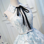 Gray Lace Hoco Dress Short Homecoming Dresses