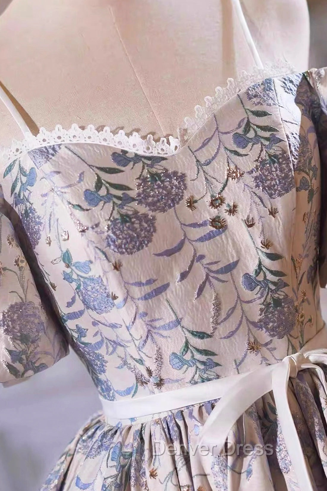 Gray Print Short Prom Dresses Dresses, Lovely Spaghetti Strap Evening Party Dresses