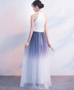 White Tulle Lace Long Prom Dress White Prom Dresses