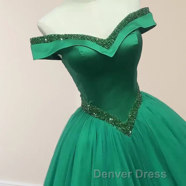 Green Beading Off the Shoulder Floor Length Quinceanera Dresses Secondary image