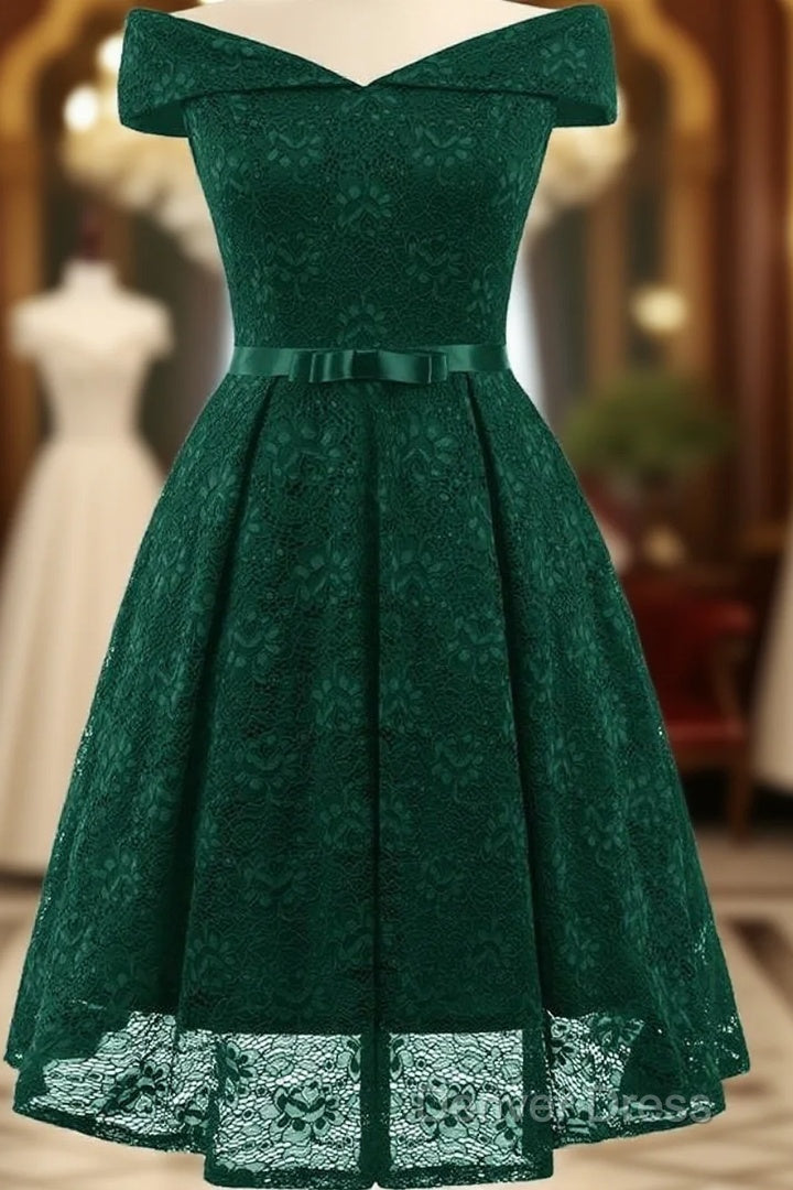 Green Homecoming Dress Lace Graduation Dresses Sa587 Main image