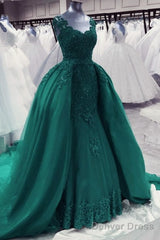 Green Lace Mermaid Prom Dresses