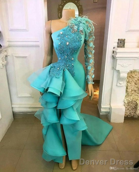 Green Long Mermaid Prom Dress Evening Gowns Main image