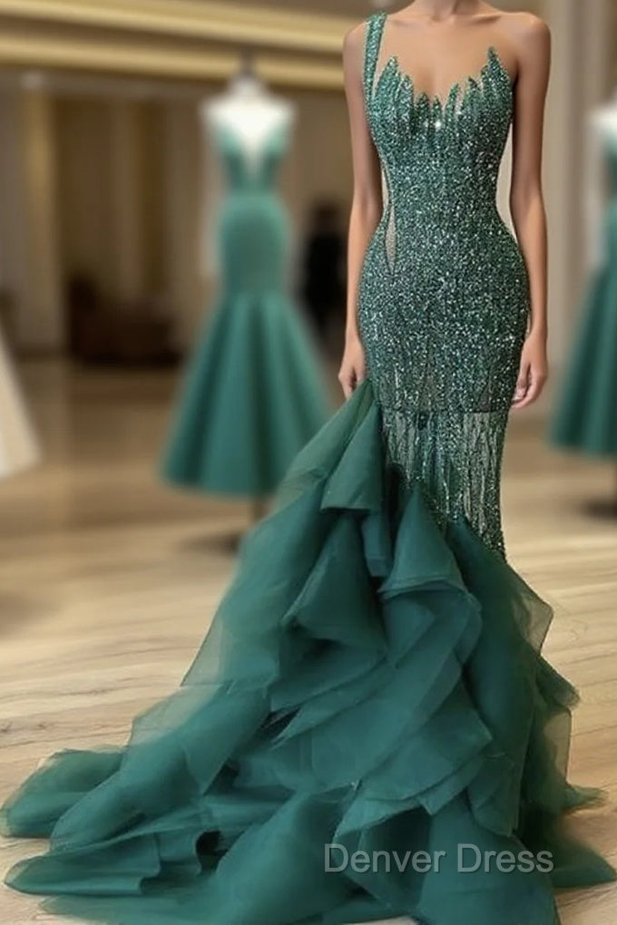 Green Long Prom Dresses Sexy Evening Gown Main image
