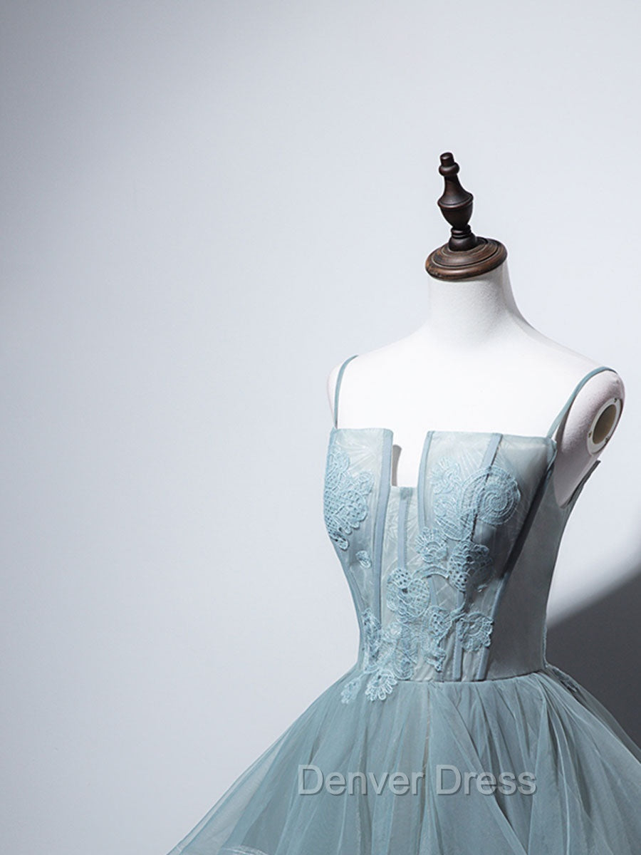 Green Long Prom Dress, Green Prom Graduation Dresses With Lace
