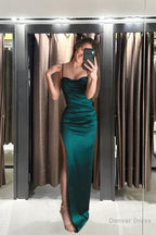 Green Mermaid Halter Prom Dress