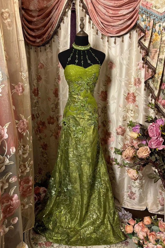 Green Mermaid Long Prom Dresses,Long Prom Gown Secondary image