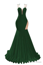 Green Prom Dresses Sexy Mermaid Women Evening Dress Sleeveless Open Back