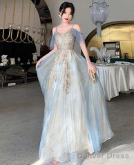 Green Tulle Lace Prom Dress, Long Prom Gown, Green Tulle Lace Formal Dress