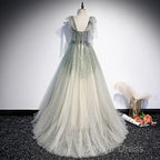 Green Tulle Long Prom Dresses Evening Dresses Evening Dresses