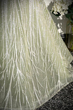 Green Tulle Sequins Long Prom Dresses, Beautiful Off The Shoulder Party Dresses