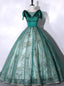 Green Tulle Seuqins Beading Quinceanera Dress