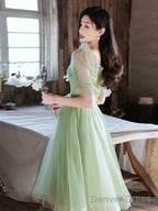 Green Tulle Short Prom Dress, Green Homecoming Dresses