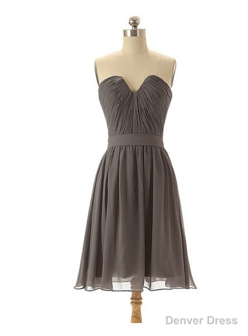 Grey bridesmaid Dress chiffon bridesmaid Dress short bridesmaid Dresses