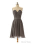 Grey bridesmaid Dress chiffon bridesmaid Dress short bridesmaid Dresses