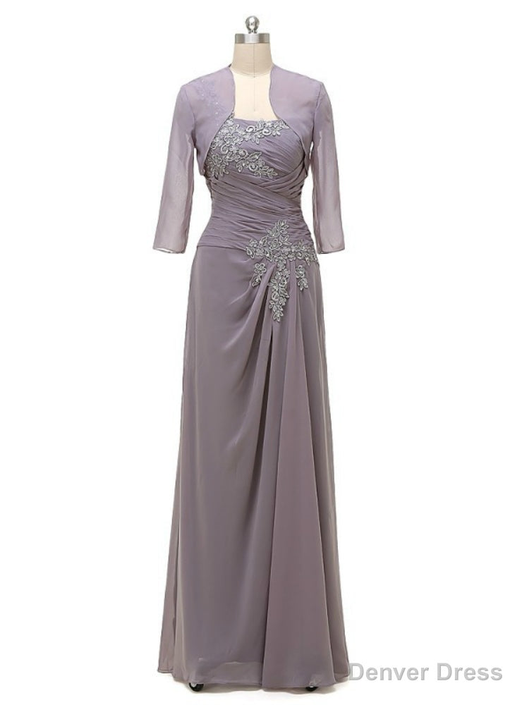 Grey One Shoulder Chiffon With Jacket Mother Of The Bride Dresses Main image