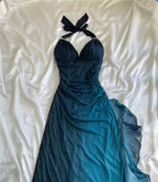 Burgundy Red/Indigo/Navy Blue Shiny Elegant Strappy Long Tulle Ball Gowns Prom Dress Birthday Prom Dresses