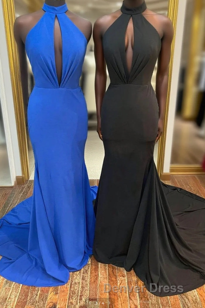 Halter Keyhole Mermaid Long Prom Gowns Main image