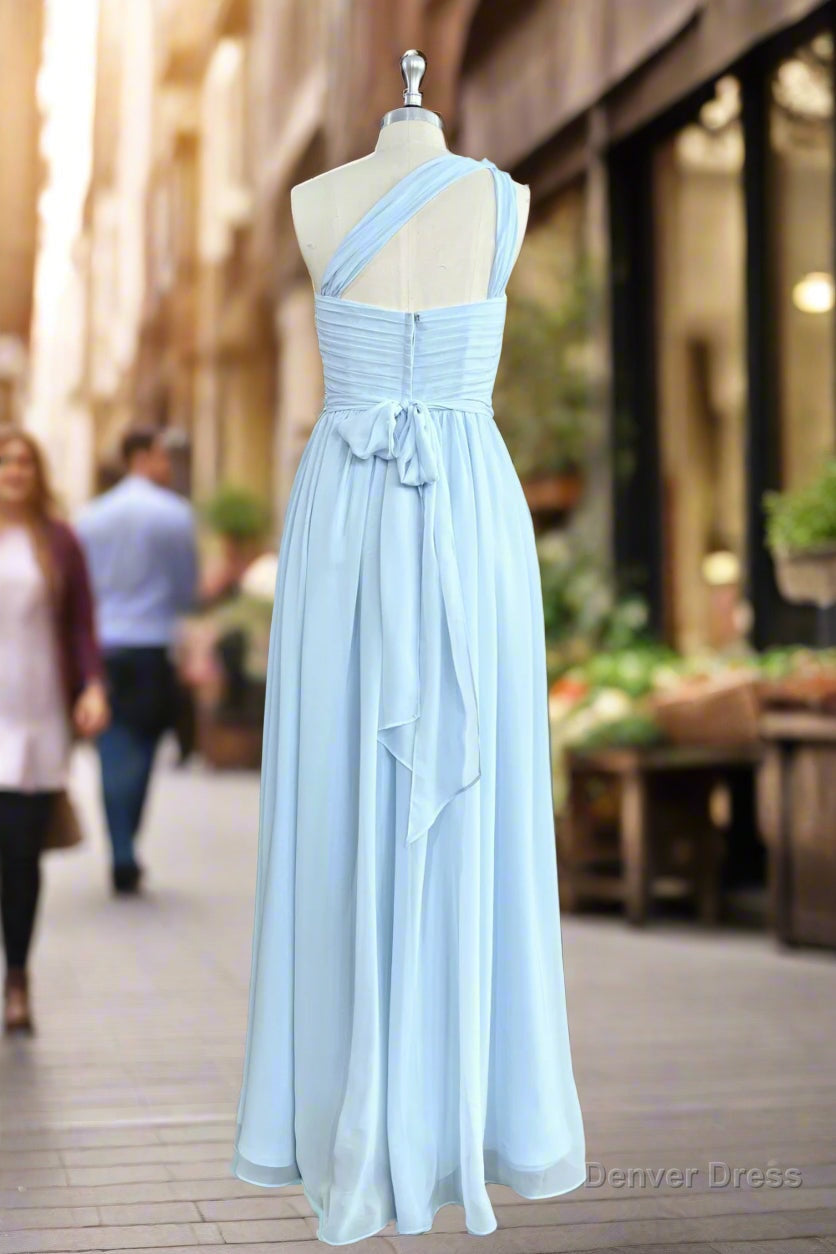 Hand Made Flower Sleeveless One Shoulder Chiffon Sweetheart Bridesmaid Dresses