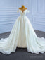 Handwork Pearls Sequins Luxury White Wedding Dress
