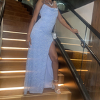 Sparkly Blue Sequins Sheath Prom Dress With High Slit Long Prom Dresses