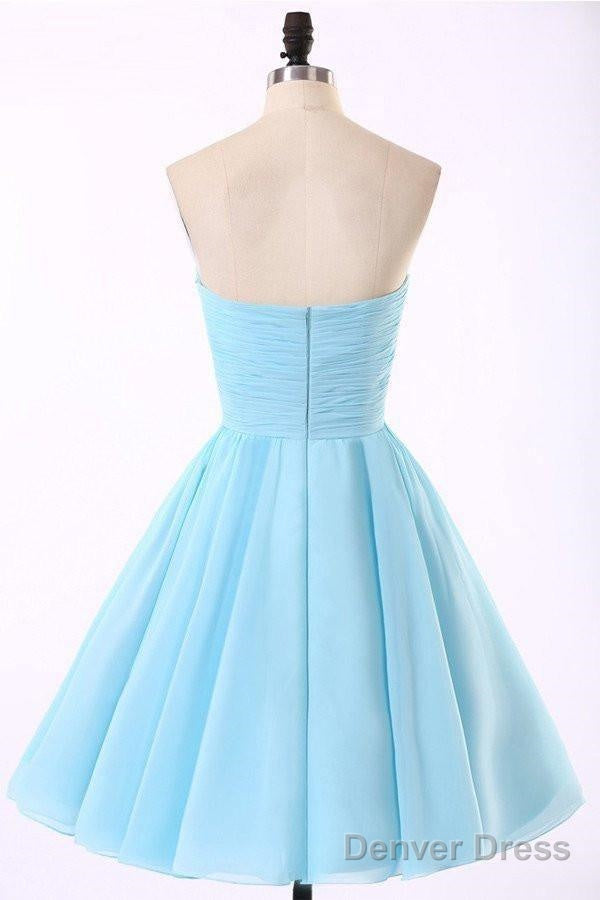 High Quality Chiffon Light Blue Homecoming Dresses Secondary image