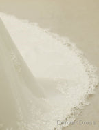 High Qulity Lace Mermaid Wedding Dresses Illusion Chaple Train Ivory Beading Bridal Gowns