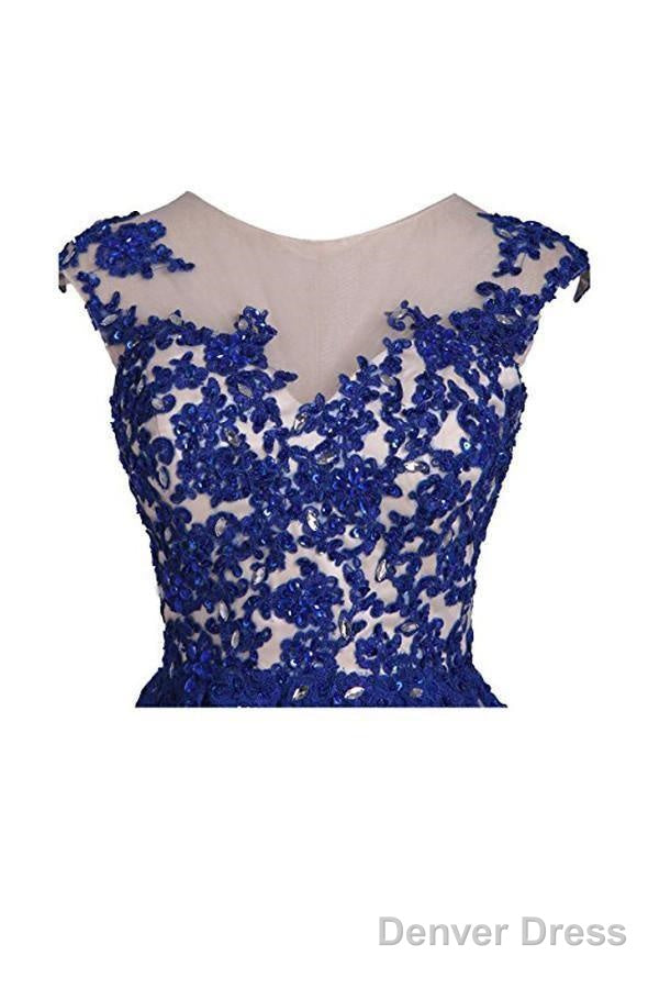 Homecoming Dress With Applique Open Back Short Prom Dresses