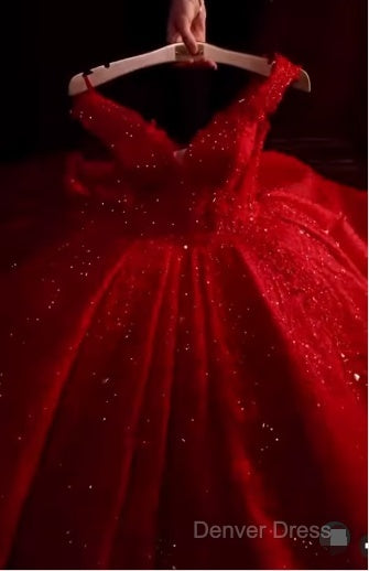 Hot Appliques Ball Gown  Dark Green Wedding Dresses Sequin Quinceanera Dresses