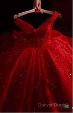 Hot Appliques Ball Gowns Dark Green Wedding Dress Sequin Quinceanera Dresses