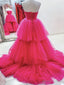 Hot Pink High Low Prom Dress, Hot Pink High Low Prom Dresses