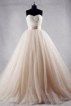 Hot Strapless Tulle Ball Gowns Wedding Dresses Lace Up Back
