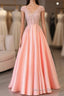 Custom Made V Neck Lace Long Prom Dress, Lace Prom Dresses