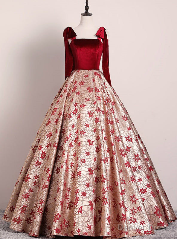 Is Now Available. Burgundy Velvet Straps Long Floor Length Quinceanera Dresses Main image