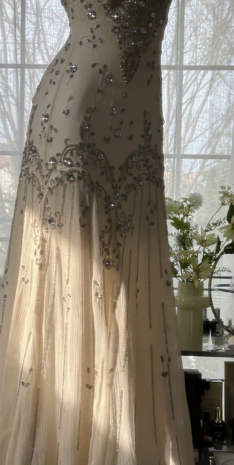 Ivory A Line Straps Beaded Chiffon Long Prom Dress Graduation Prom Dresses